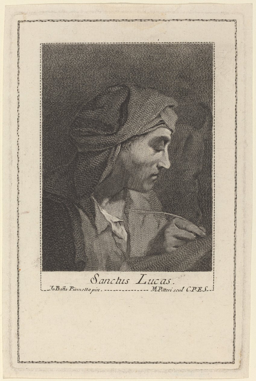 Saint Luc - Marco Alvise Pitteri after Giovanni Battista Piazzetta