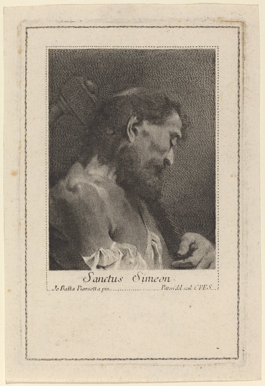 Saint Siméon - Marco Alvise Pitteri after Giovanni Battista Piazzetta