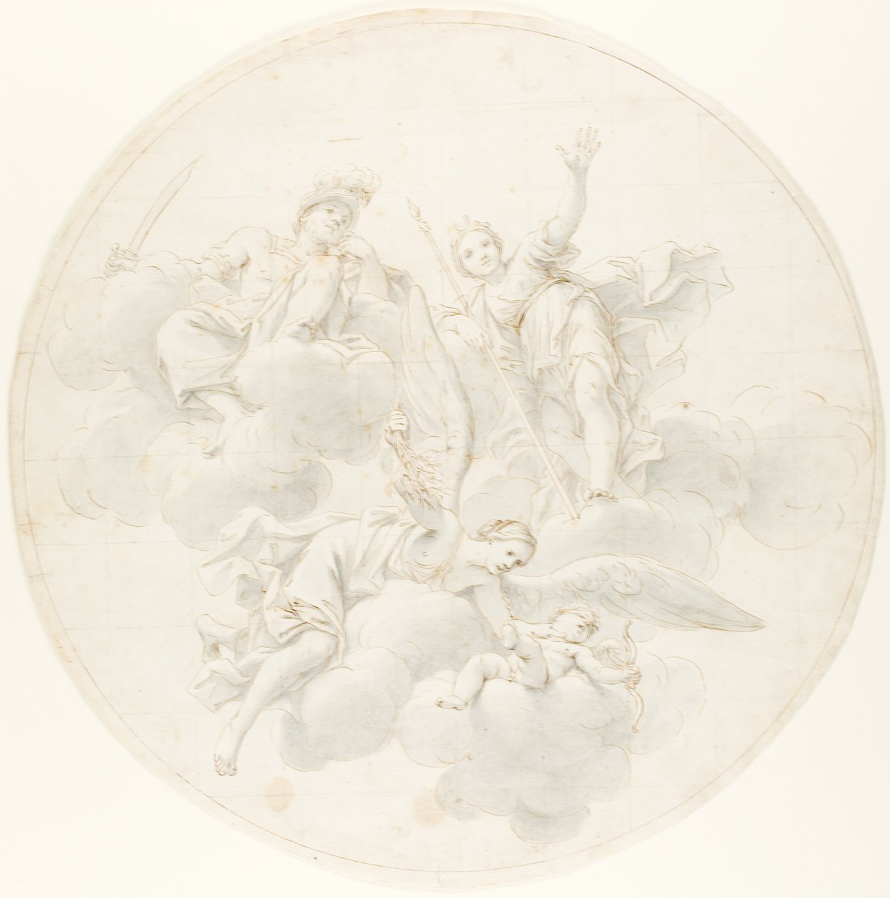 Le châtiment de Cupidon par la jalousie en présence de Diane et Mars - Marcantonio Franceschini