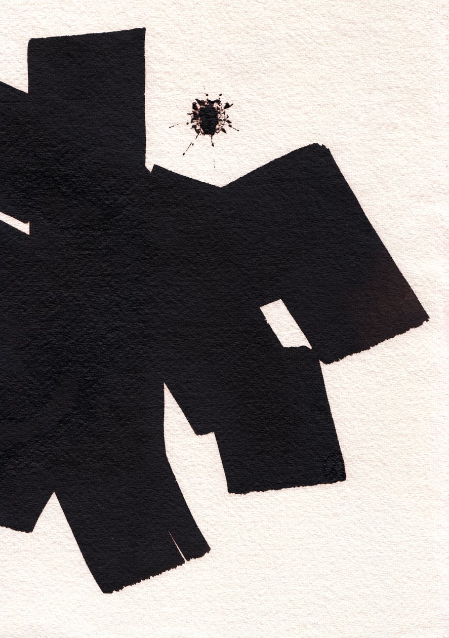 Noir, 2023 (encre sur papier) - Marco Campedelli