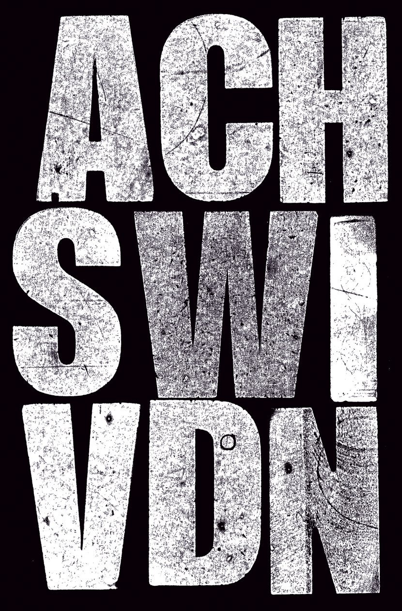 Lettres, 2014 (impression typographique sur papier noir) - Marco Campedelli