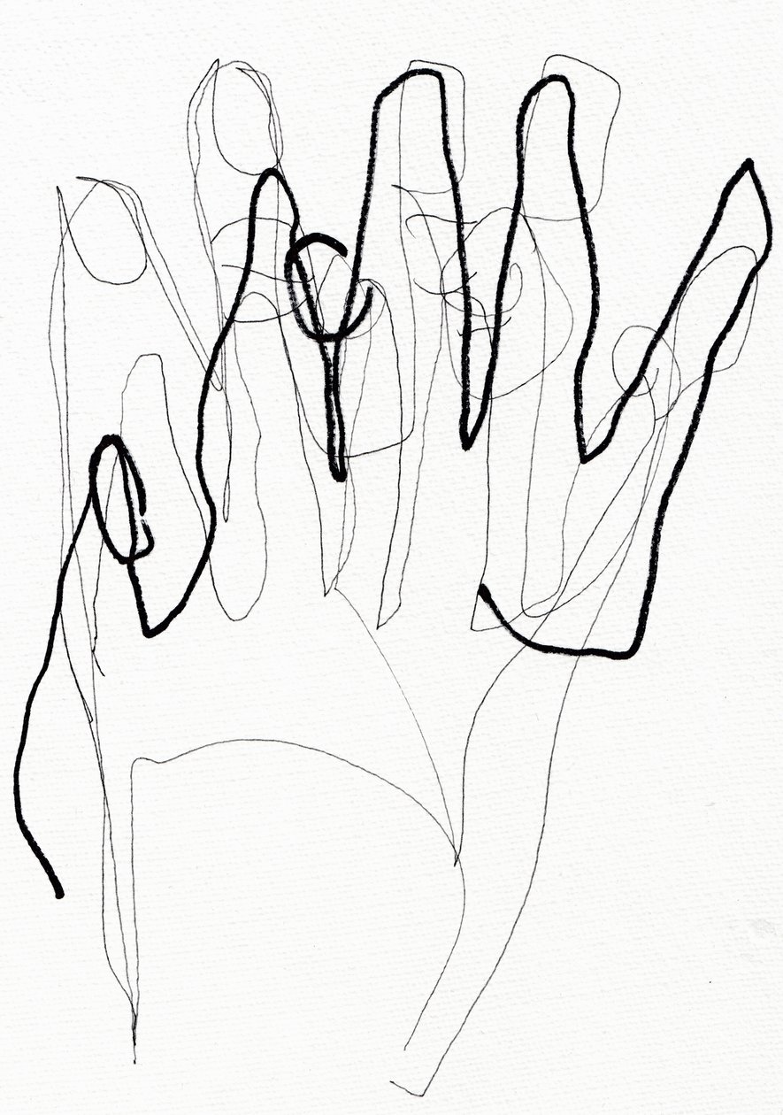 Psyco Hand, 2017 (stylo et marqueur sur papier) - Marco Campedelli