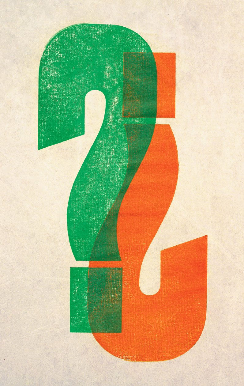 Question, 2014 (impression typographique sur papier) - Marco Campedelli