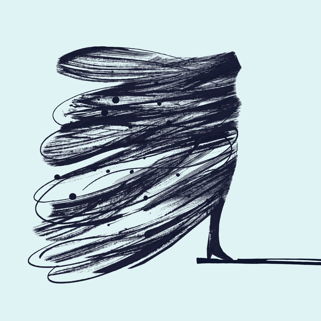 La fille papillon, 2014 (encre sur papier) - Marco Campedelli