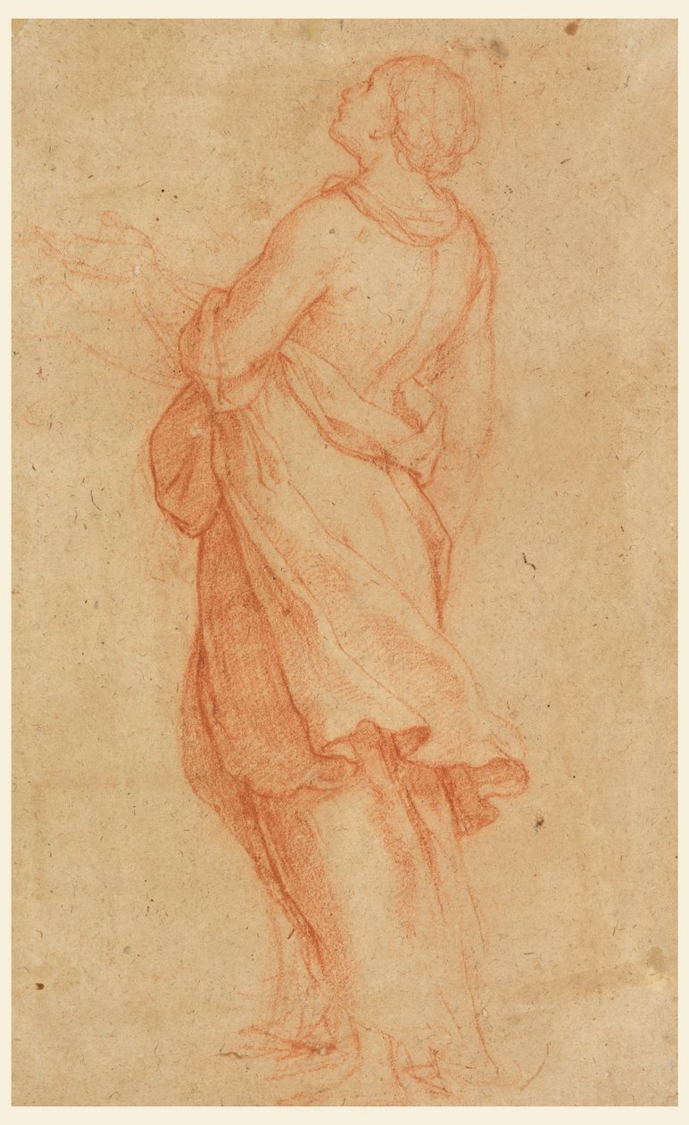 Dessin, une jeune femme (Sainte Marie-Madeleine sous la croix), 1550-75 - Marco Pino