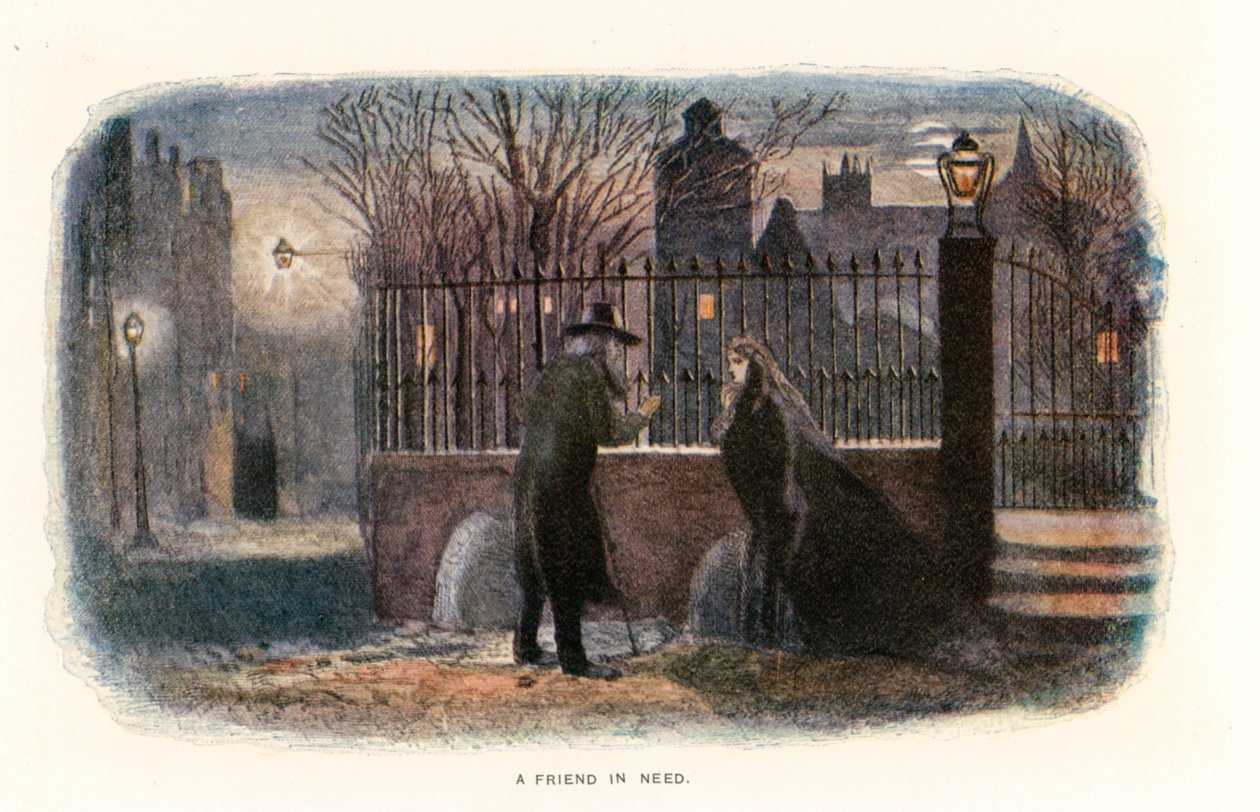 Illustration pour Our Mutual Friend (lithographie couleur) - Marcus (after) Stone