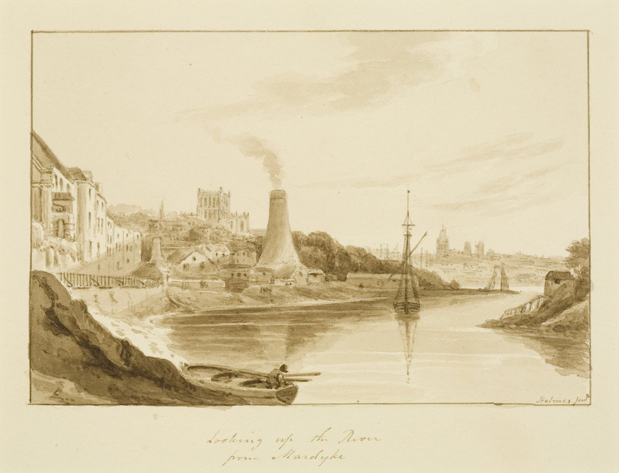 Vue de la rivière depuis Mardyke avec la verrerie de Limekiln Lane - Marcus H. Homes
