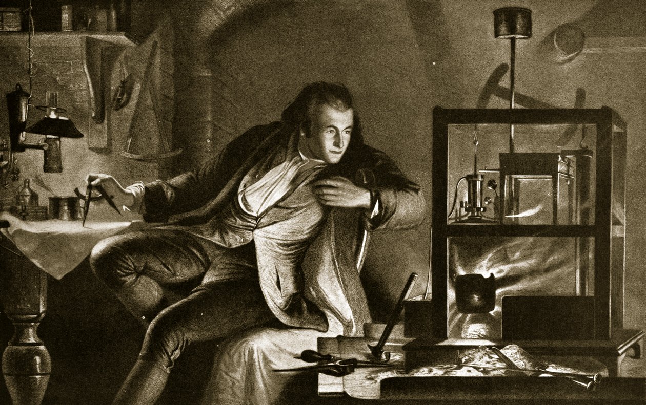 James Watt et la machine à vapeur, illustration de 