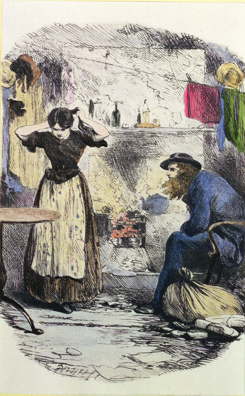 Pleasant Riderhood et John Harmon, illustration de 