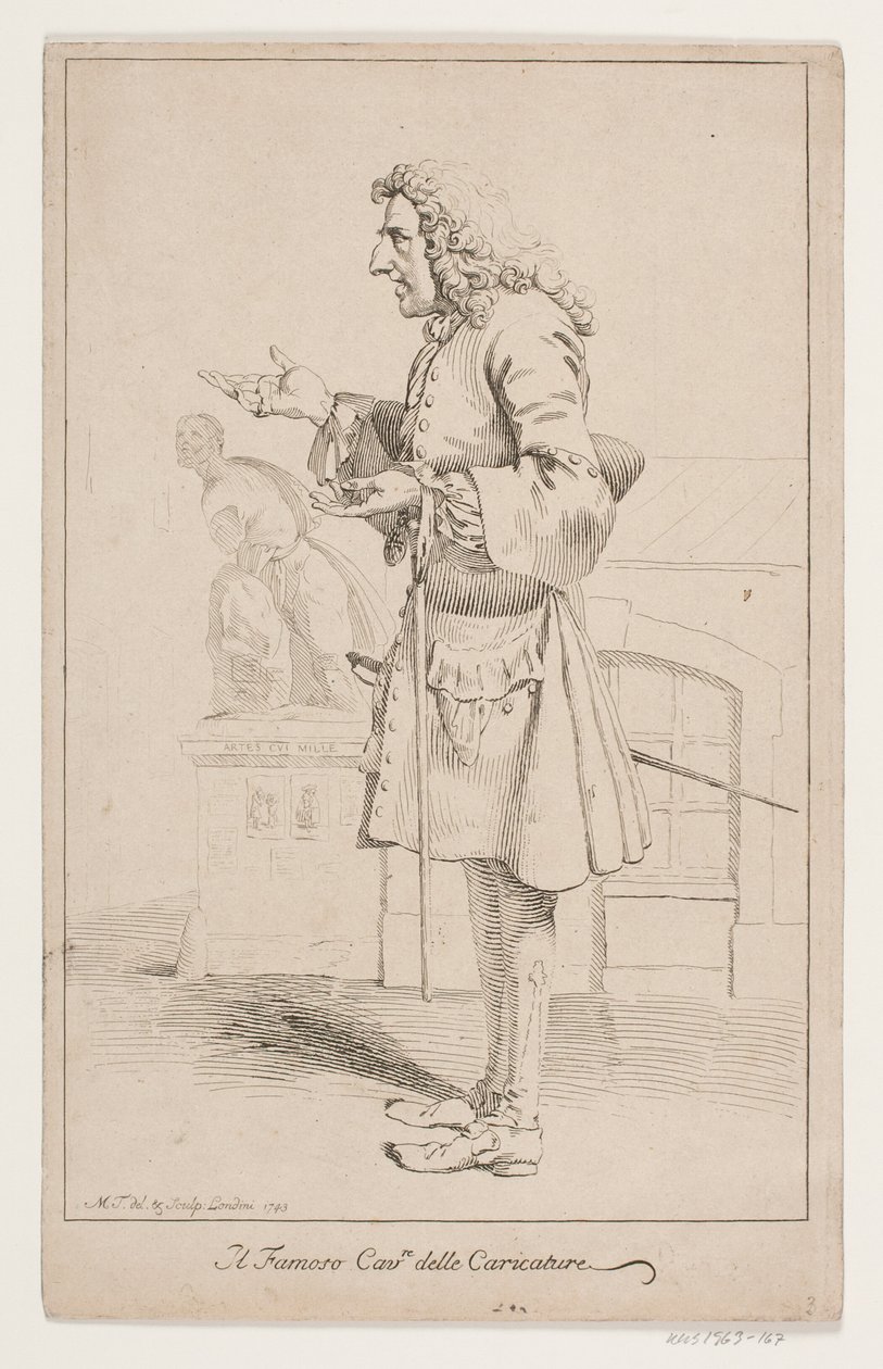 "Il famoso Cavre delle Caricature". Portrait de Pier Leone Ghezzi (1674-1755) - Marcus Tuscher