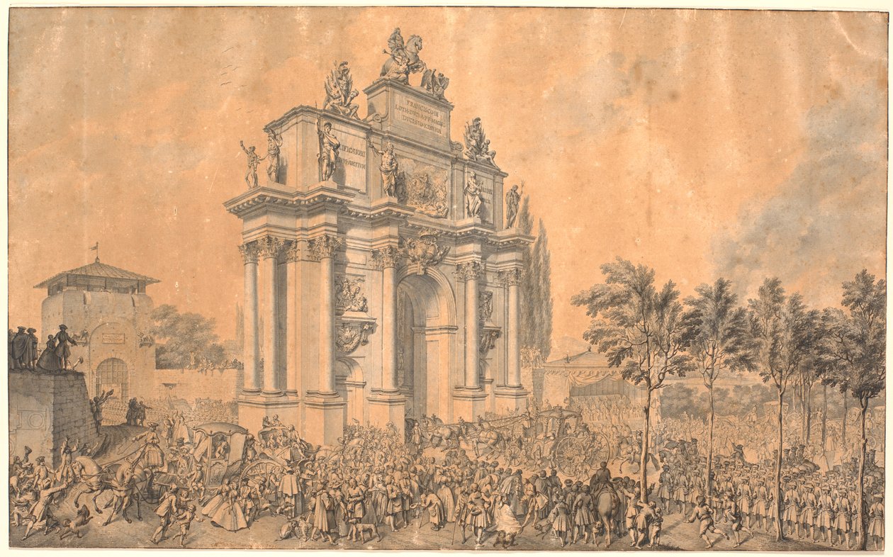 Arc de triomphe pour François III de Lorraine et Marie-Thérèse lors de leur entrée à Florence en 1739 - Marcus Tuscher