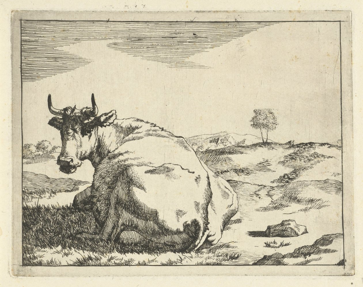 Vache couchée (Runderen en varkens) - Marcus de Bye