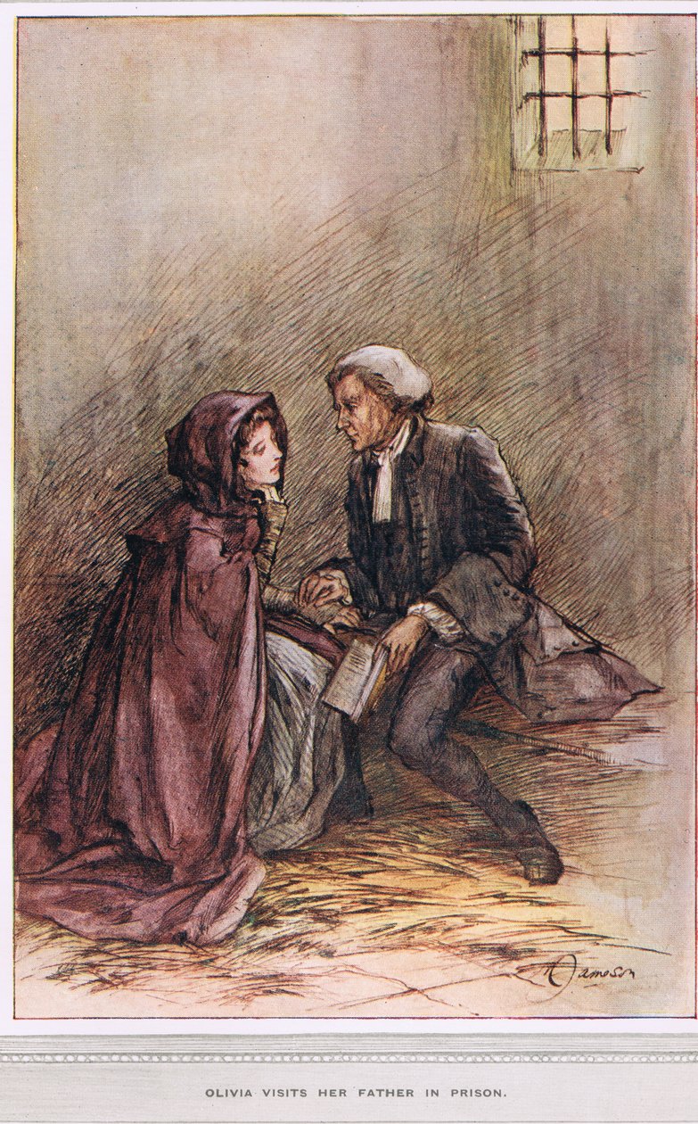 Olivia rend visite à son père en prison, illustration de 