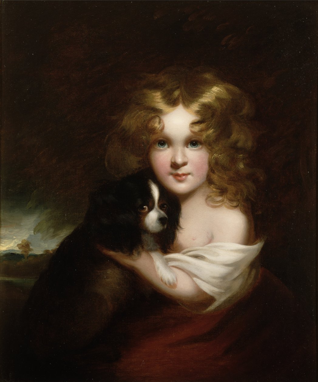 Jeune Fille avec un Chien, vers 1840 - Margaret Sarah Carpenter