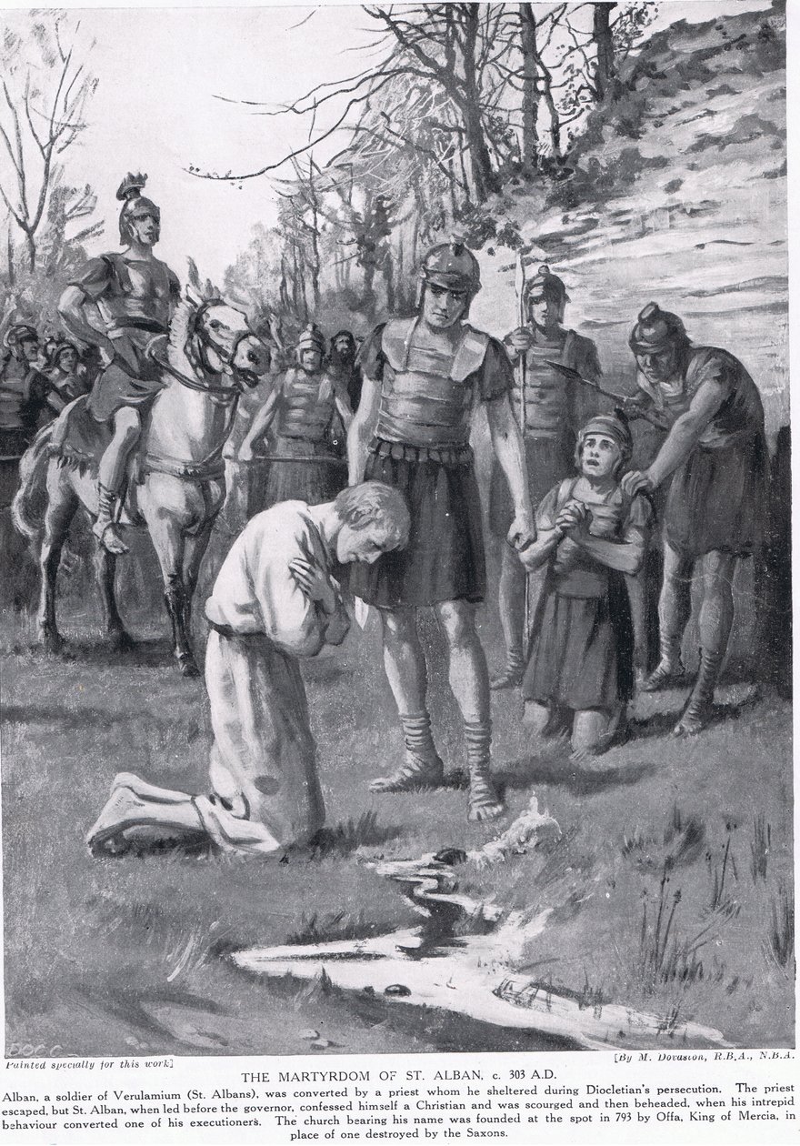 Le martyre de saint Alban, illustration tirée de l