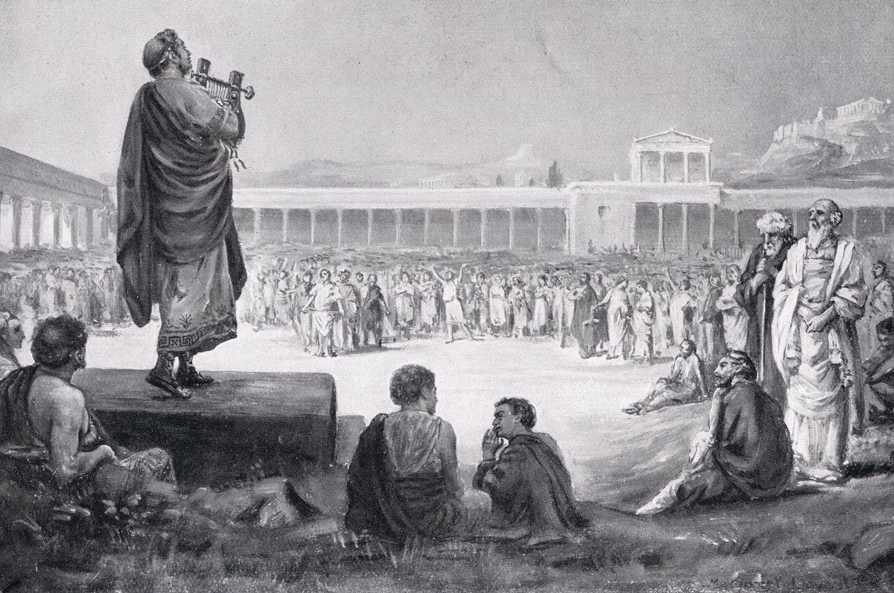 Tournée de Néron en Grèce en 66 après J.-C., illustration tirée de "Hutchinson