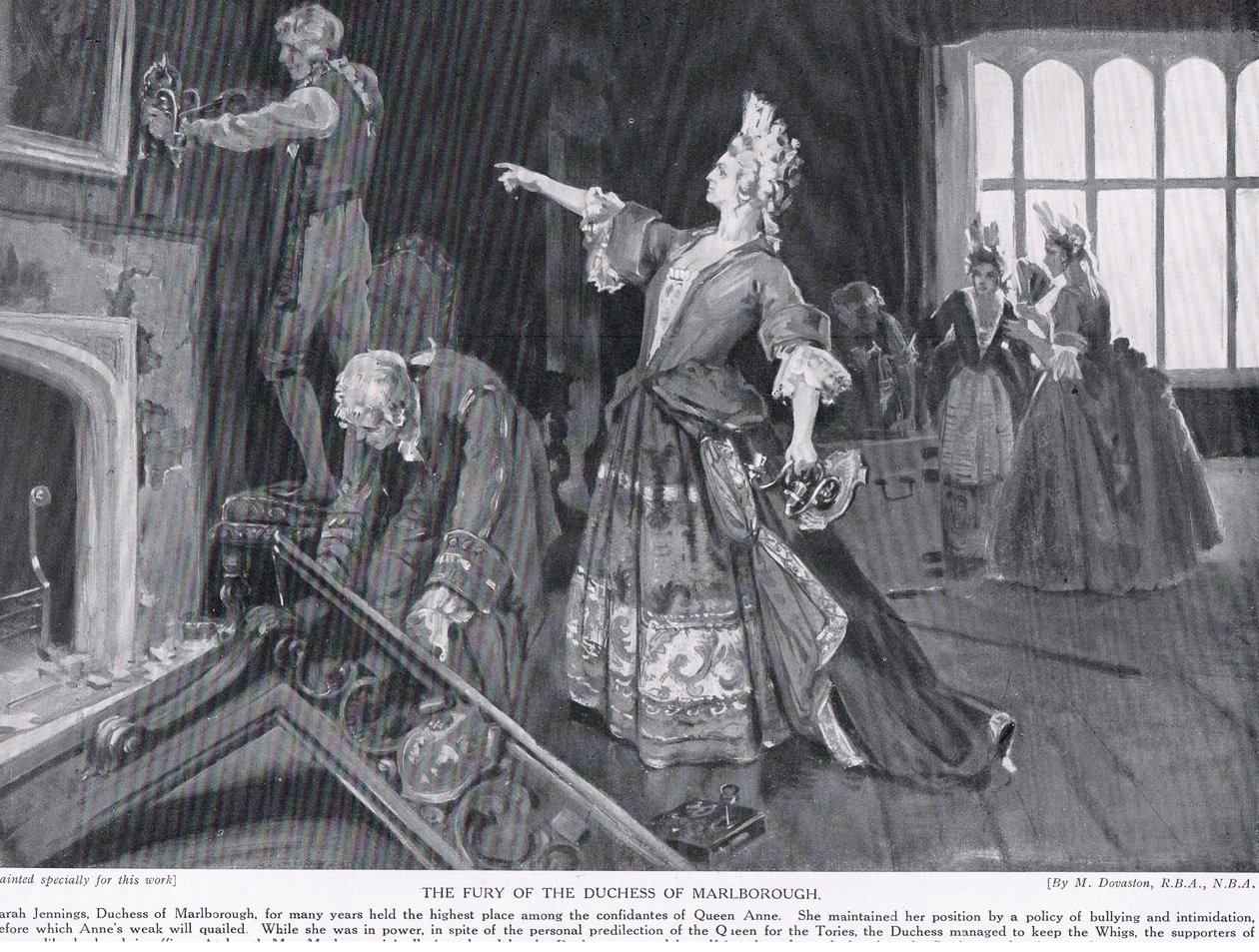 La fureur de la duchesse de Marlborough, vers 1910 (lithographie) - Margaret Dovaston