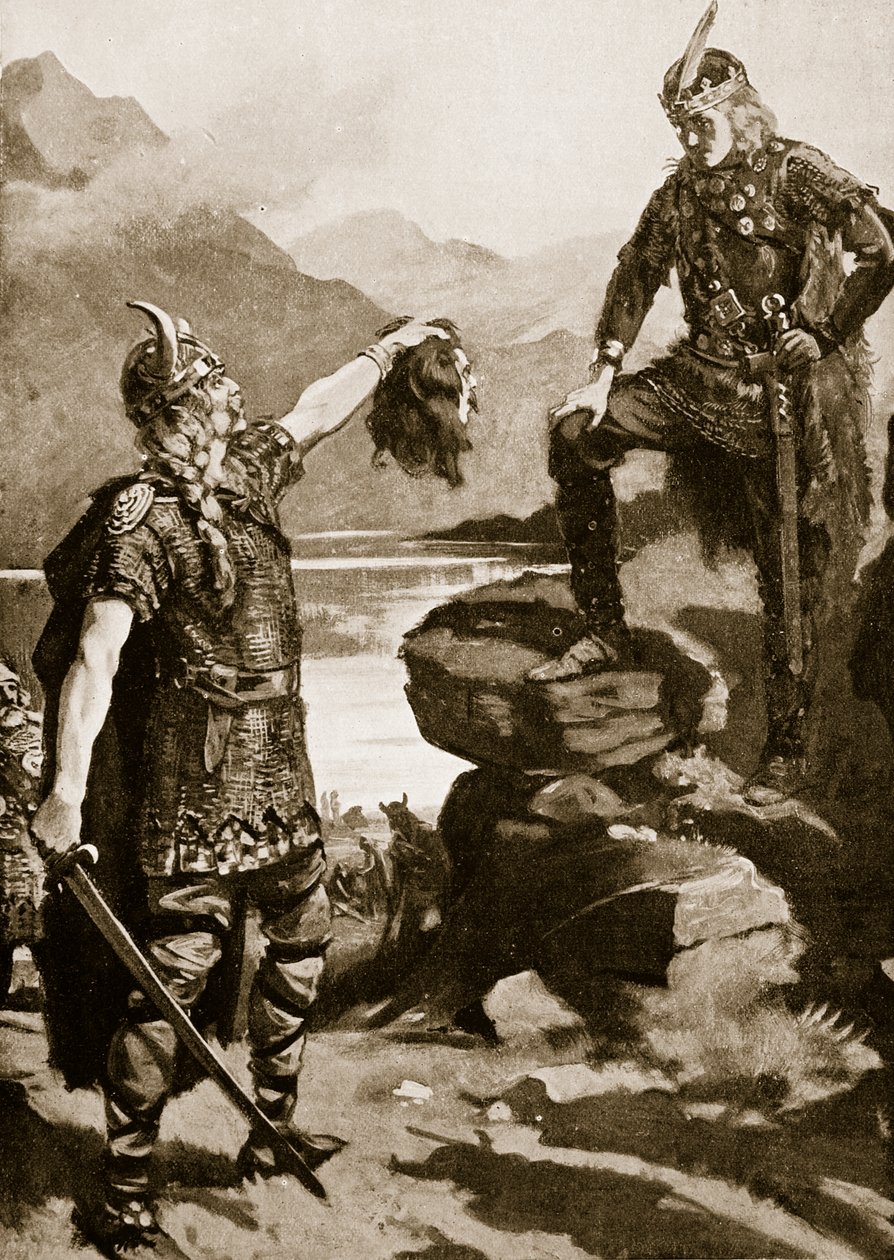 La tête de Donald Macwilliam présentée à Alexandre II, illustration tirée de "Hutchinson