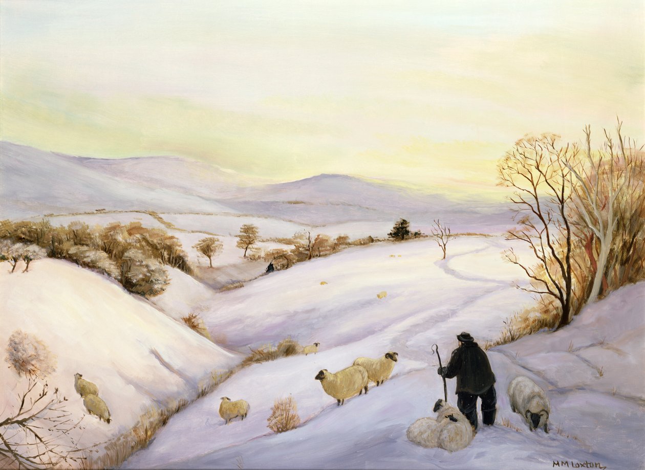 Moutons sur la crête - Margaret Loxton