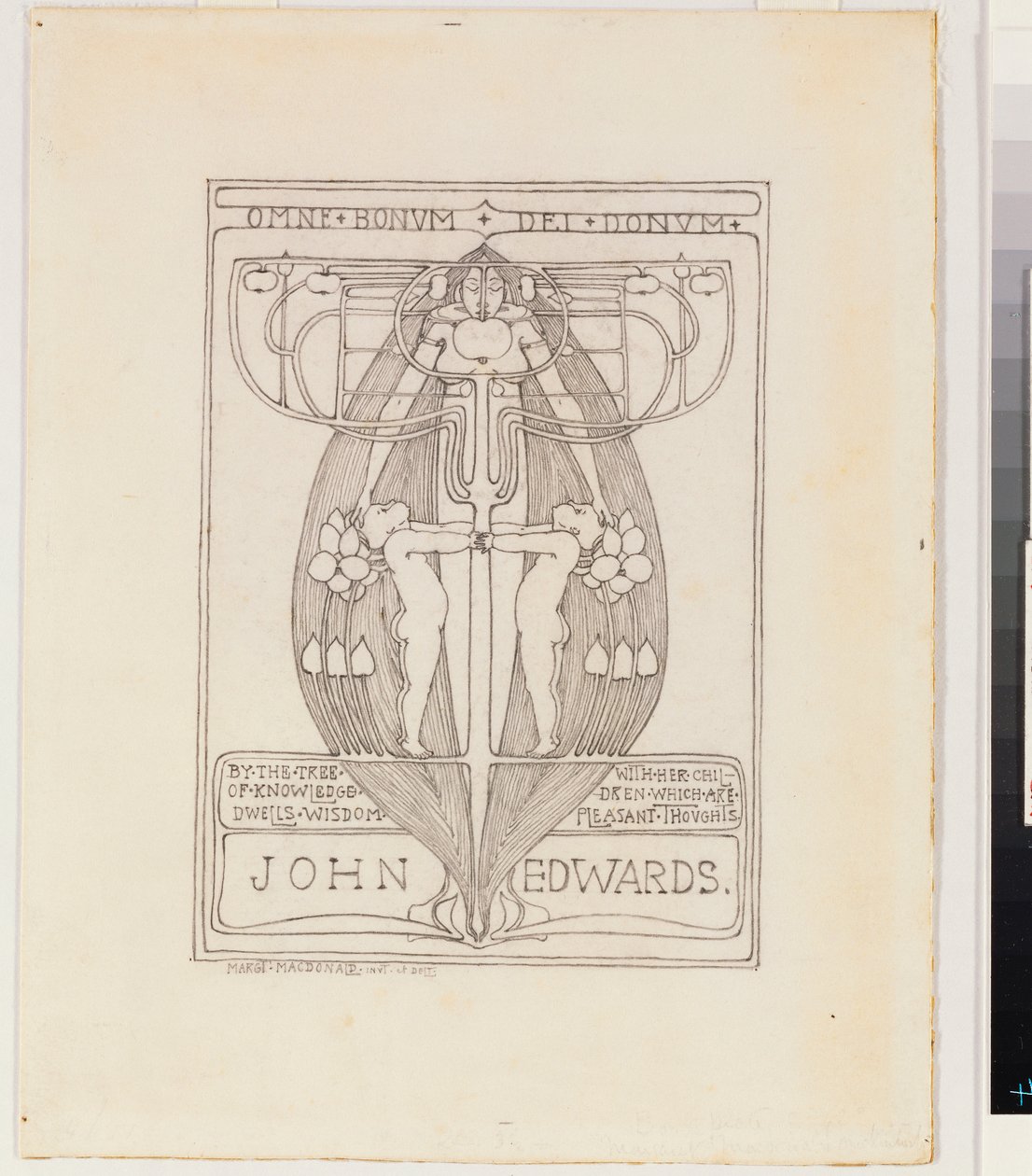 Conception pour un ex-libris - Margaret MacDonald Mackintosh