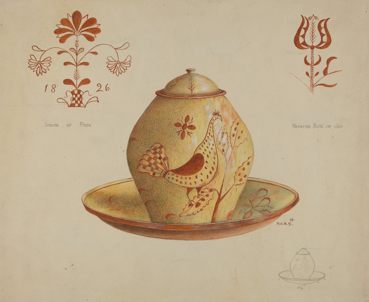 Pot couvert allemand de Pennsylvanie - Margaret Stottlemeyer