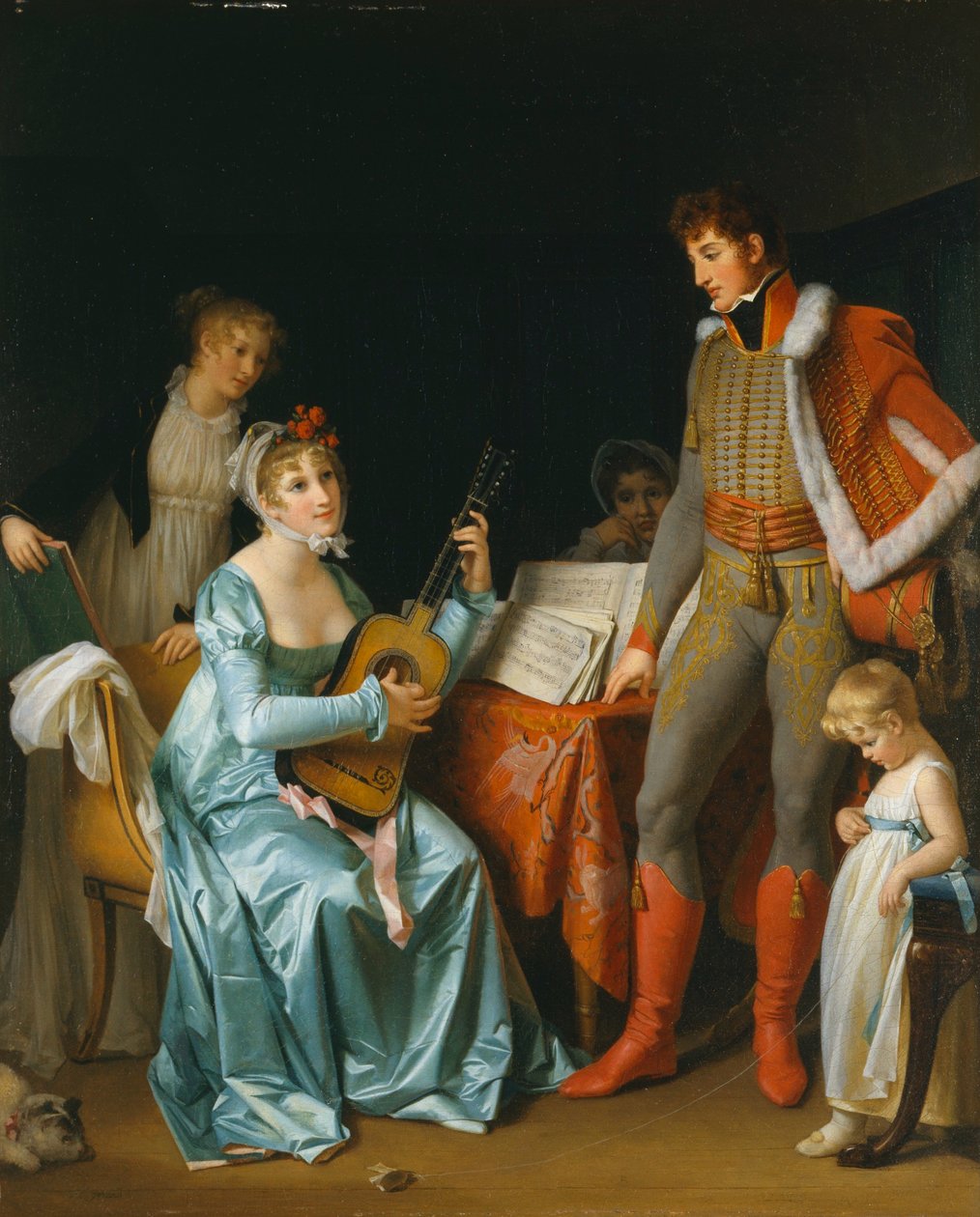 Français :  Le Hussard en Famille The Hussar and His Family - Marguerite Gerard