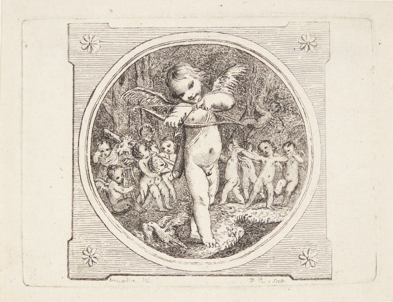 Amour avec arc et flèche - Marguerite Louise De Lorme du Ronseray