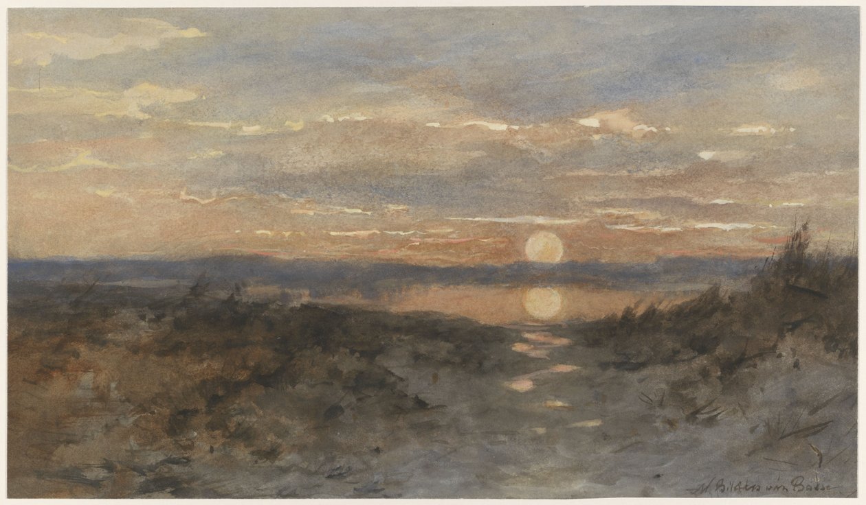 Paysage avec coucher de soleil - Maria Bilders van Bosse