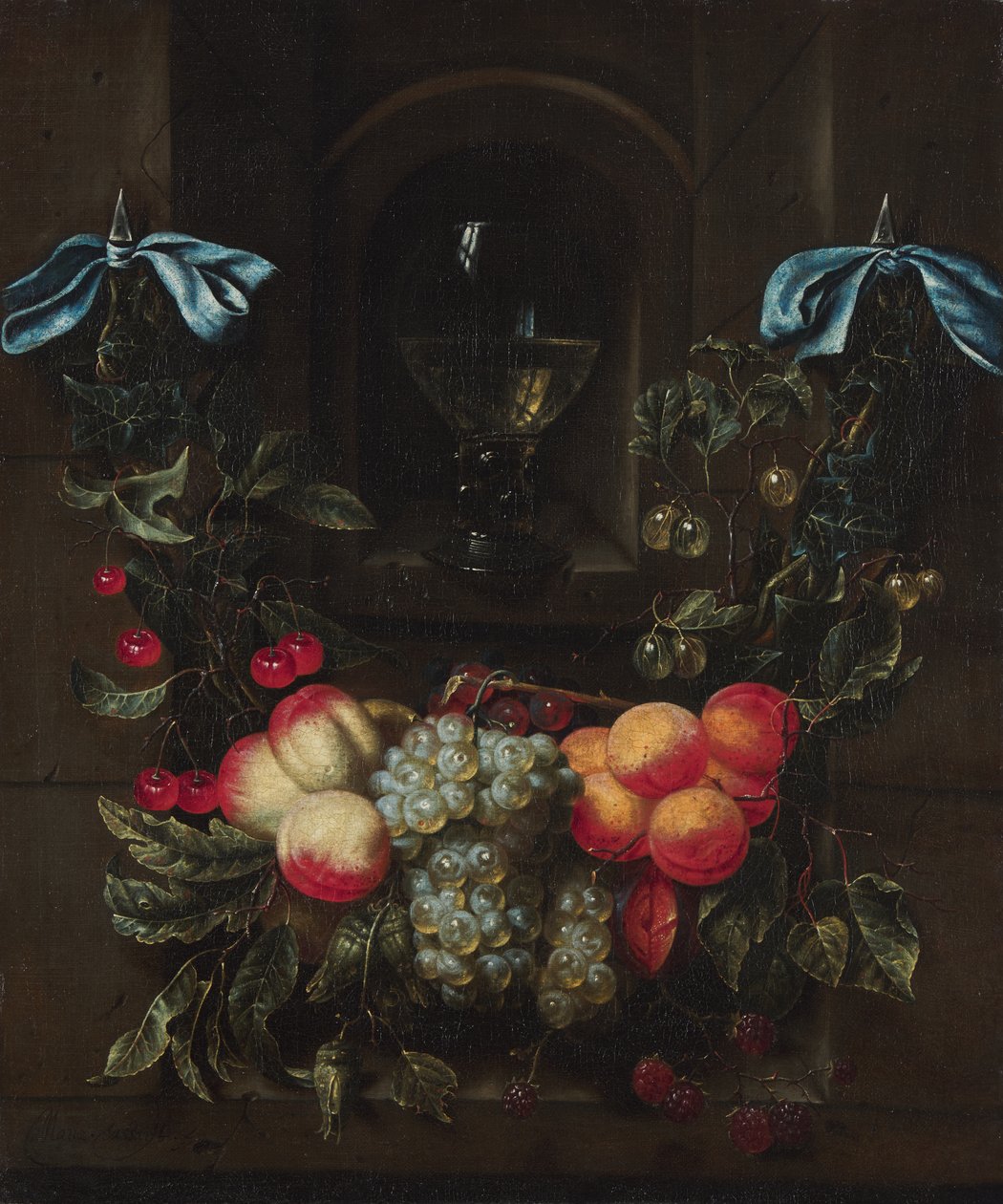 Nature morte avec une guirlande de fruits - Maria Tassaert