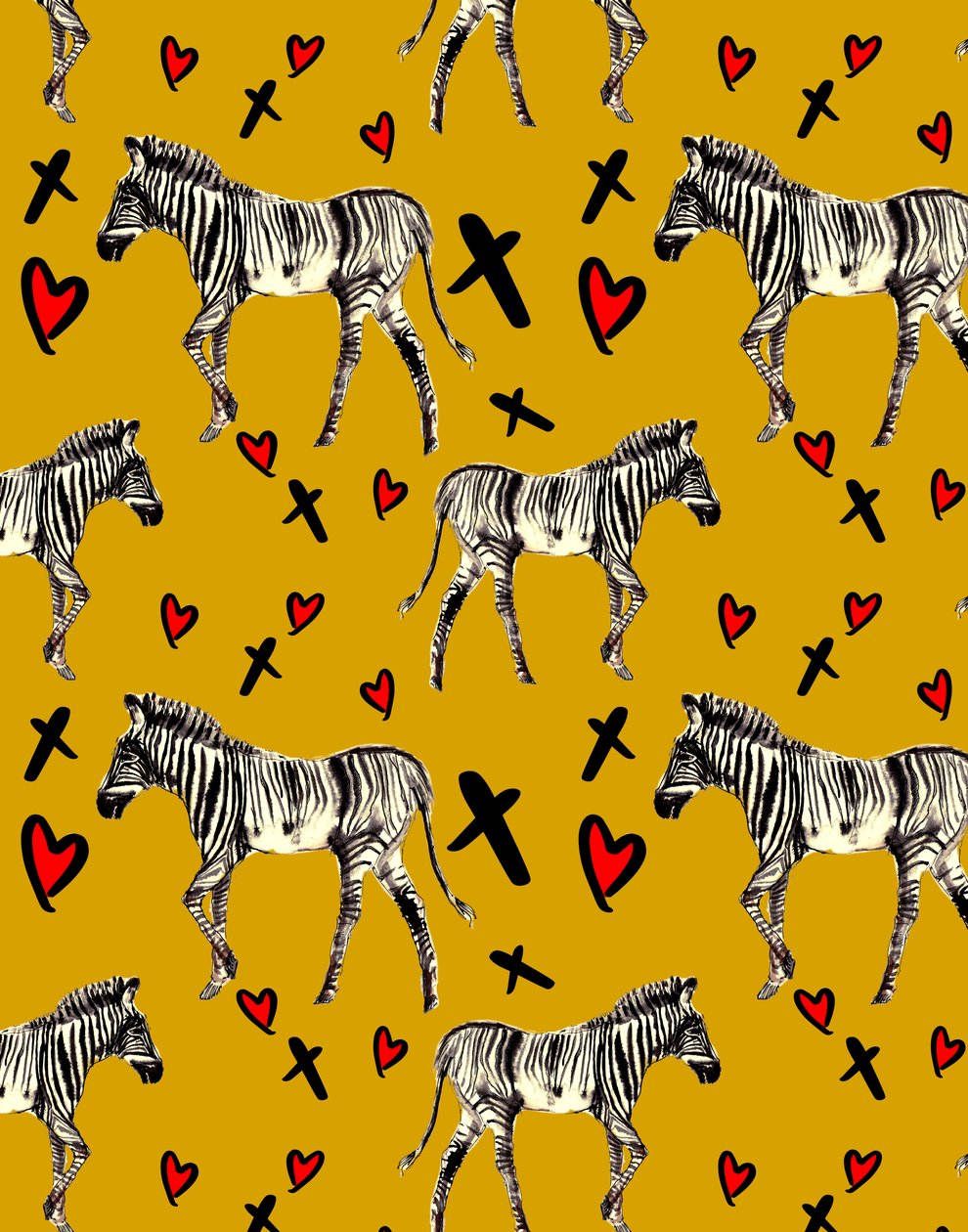 Zebra Love, Ochre, 2020 - Marianna Kulukundis