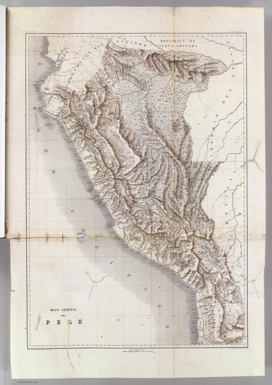 Carte générale du Pérou, 1865 - Mariano Felipe Paz Soldan