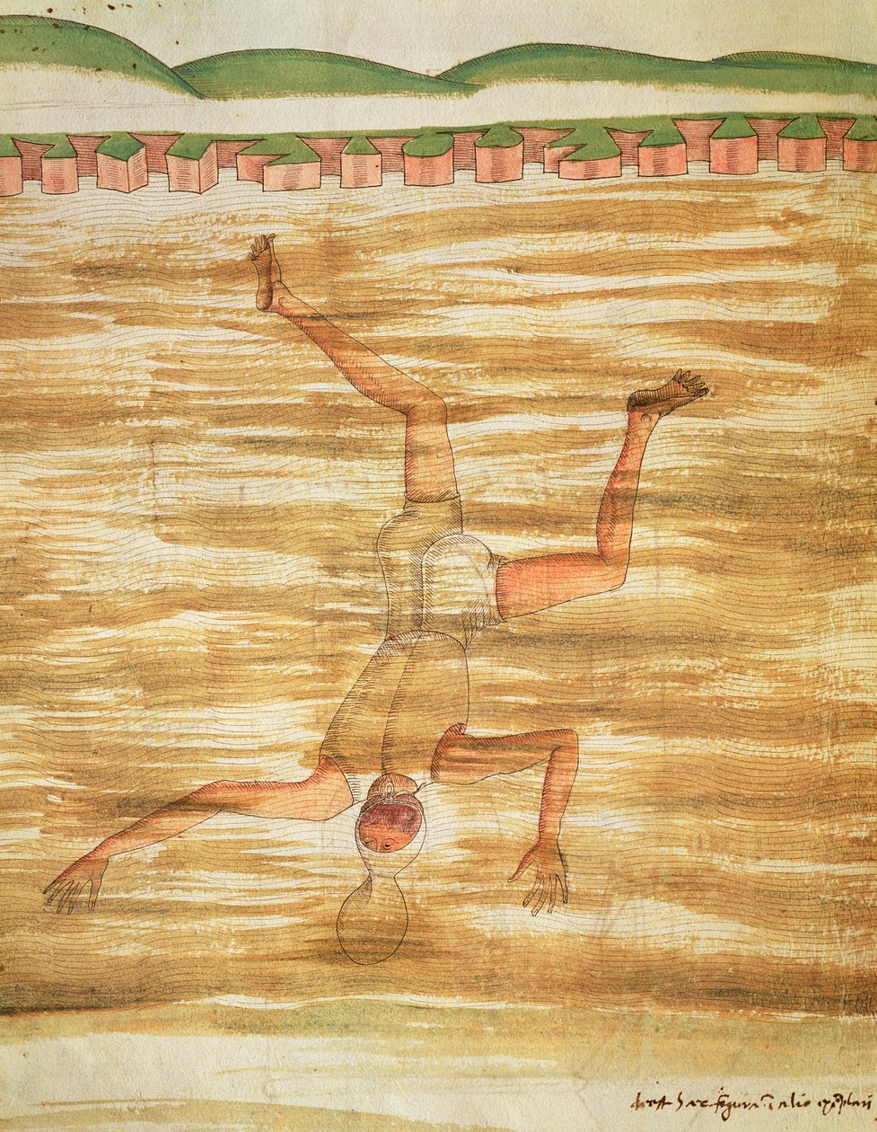 Plongeur en haute mer, illustration de 