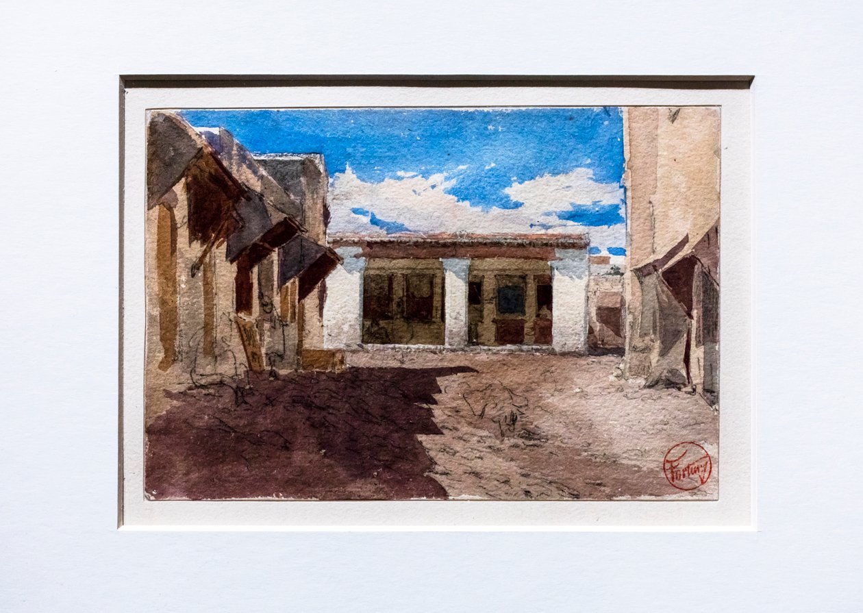 Rue commerçante au Maroc, vers 1862 (aquarelle sur papier) - Mariano Fortuny