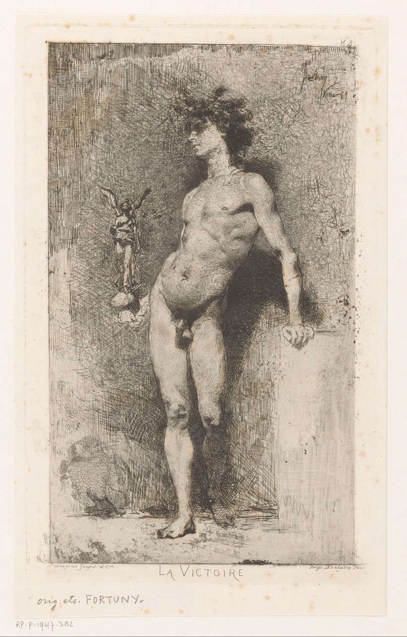 Homme nu avec Nikè - Mariano José María Bernardo Fortuny y Carbó
