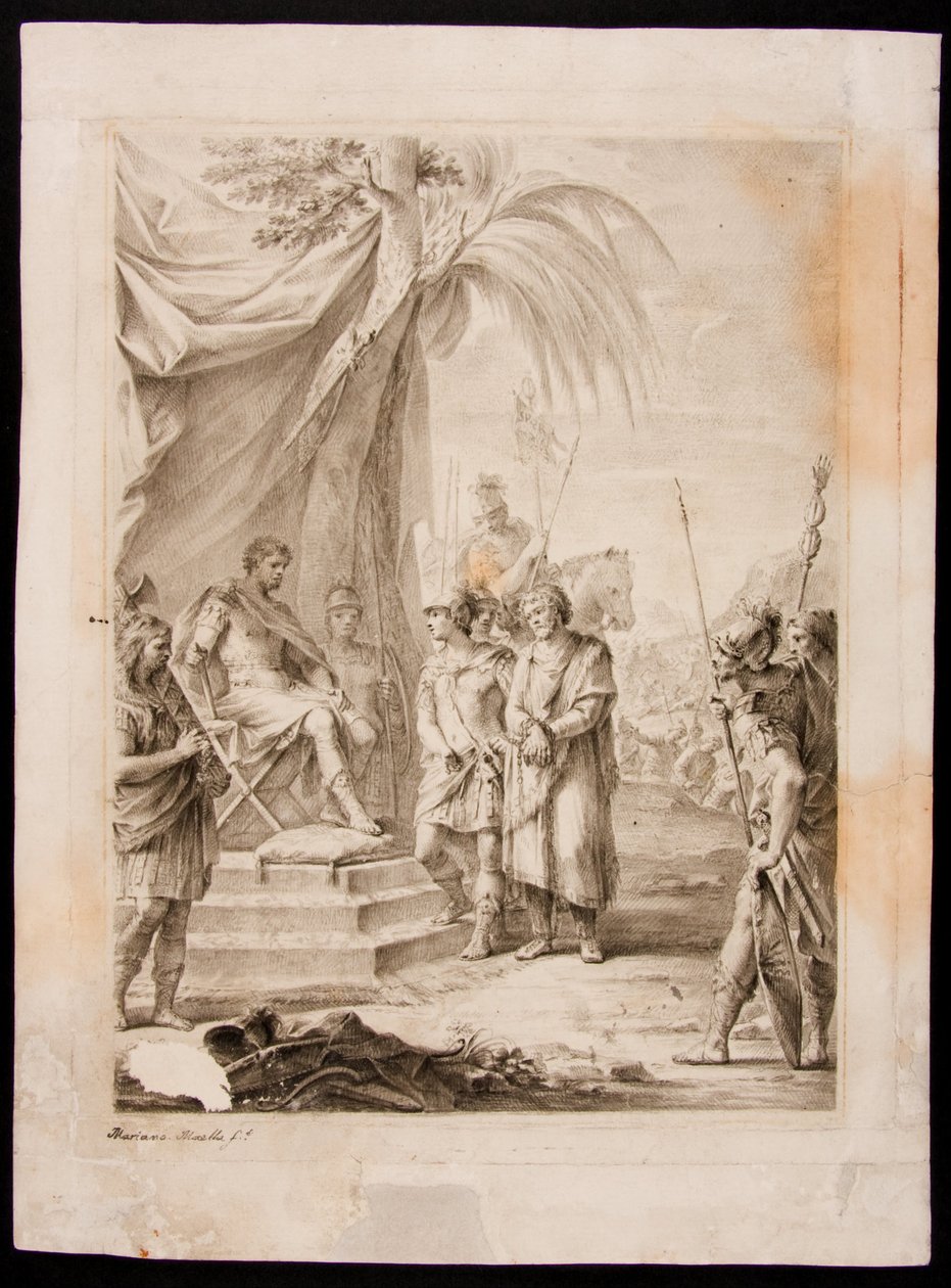 Jugurtha ligoté et remis à Silanus, qui l