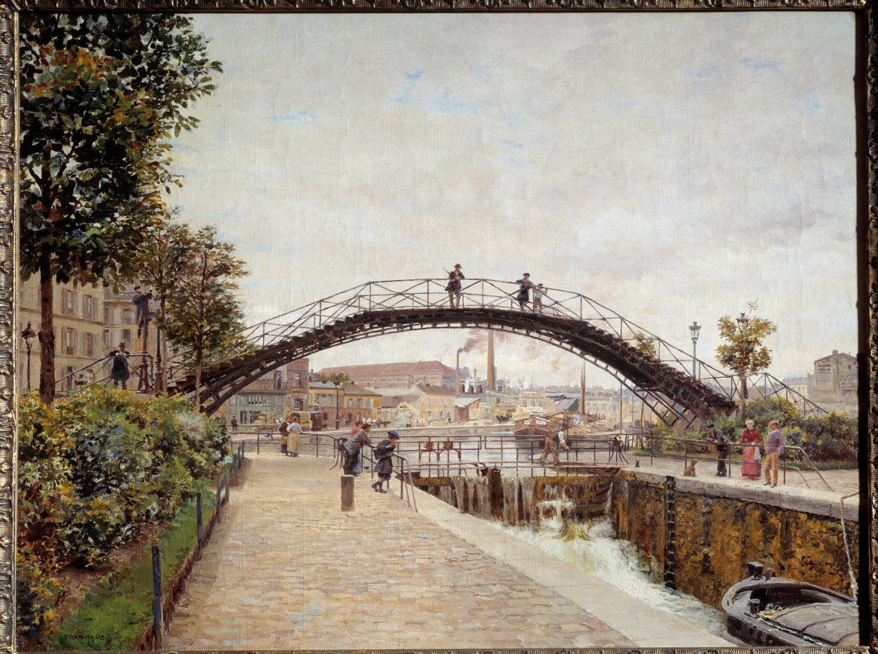 Le canal Saint-Martin à Paris - Marie Francois Firmin Girard