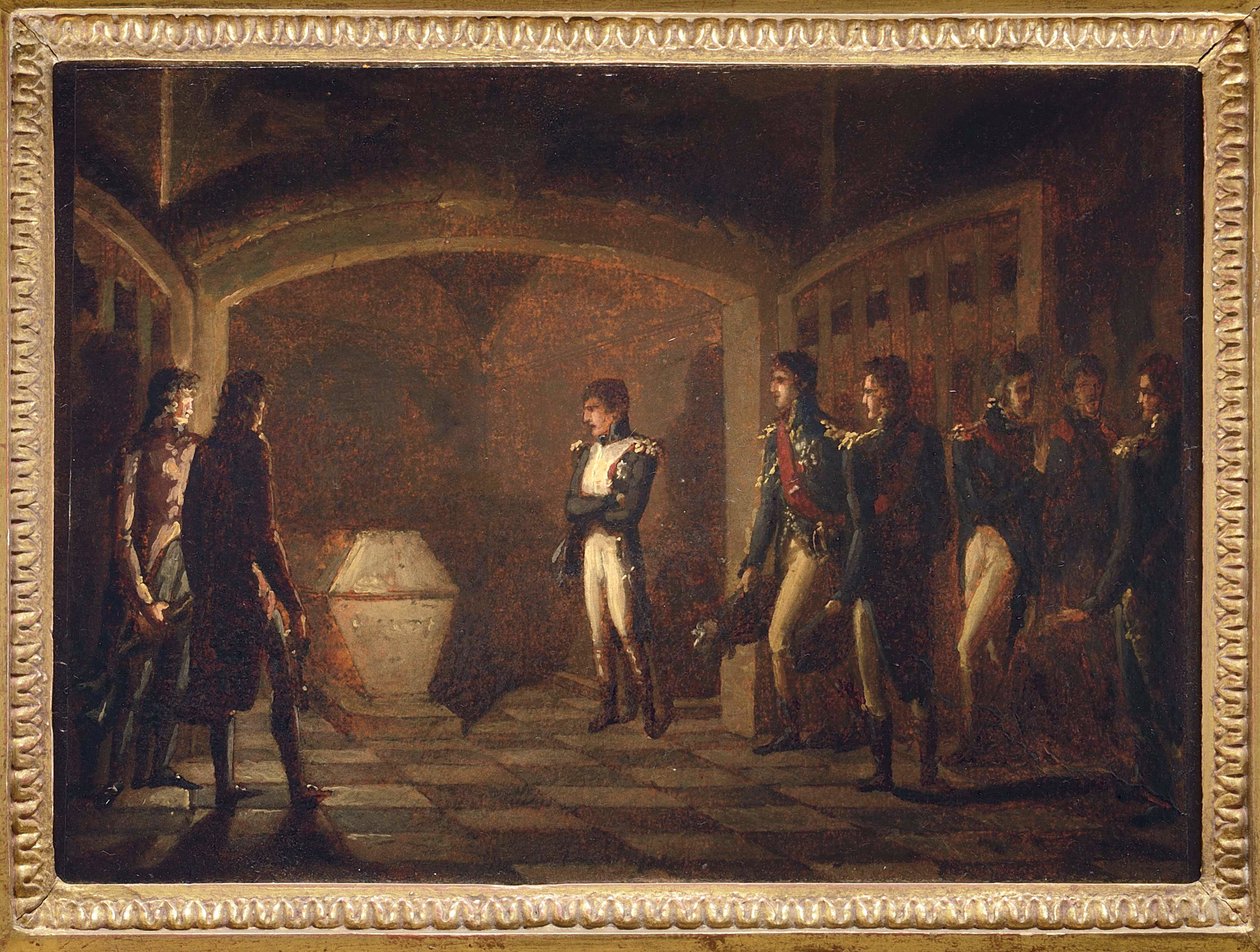 Napoléon devant la tombe de Frédéric le Grand, par Ponce-Camus, Marie Nicola - Marie Nicolas Ponce Camus