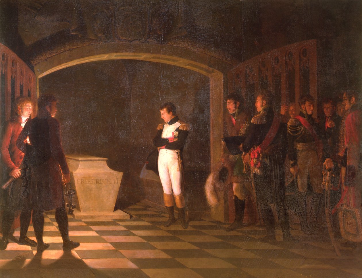 Napoléon méditant devant la tombe de Frédéric II de Prusse, Potsdam, 25 octobre 1806 - Marie Nicolas Ponce Camus
