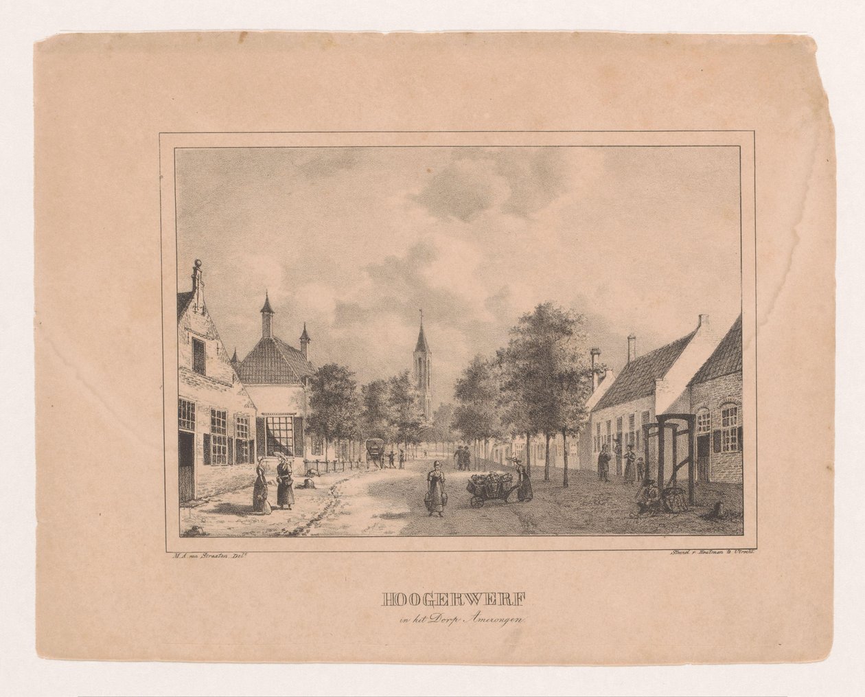 Vue de village à Amerongen - Marinus Adrianus van Straten