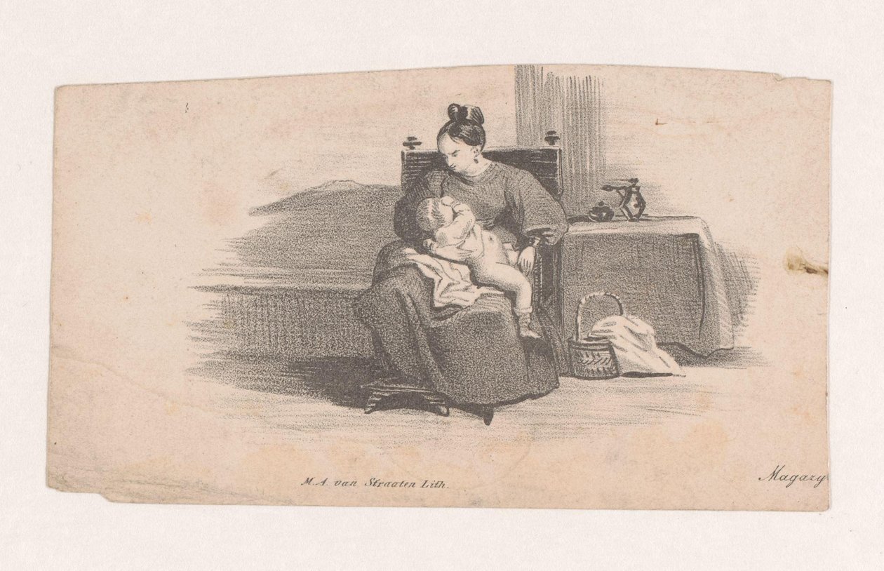 Mère avec enfant - Marinus Adrianus van Straten