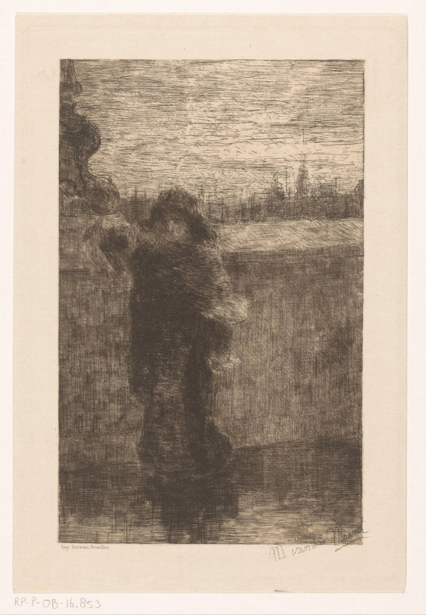 Femme avec un manteau - Marinus van der Maarel