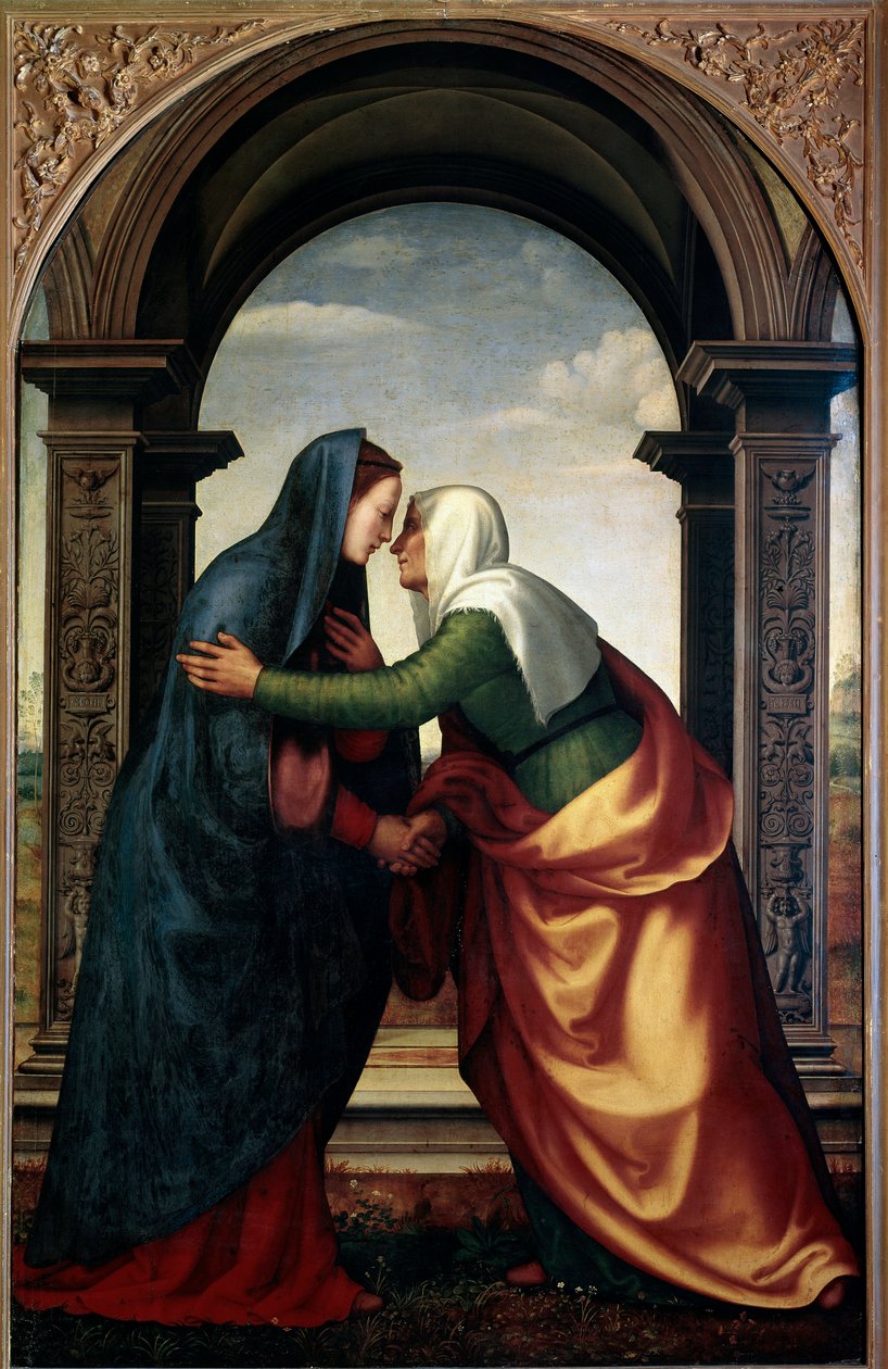 La Visitation de Sainte Élisabeth à la Vierge Marie - Mariotto Albertinelli