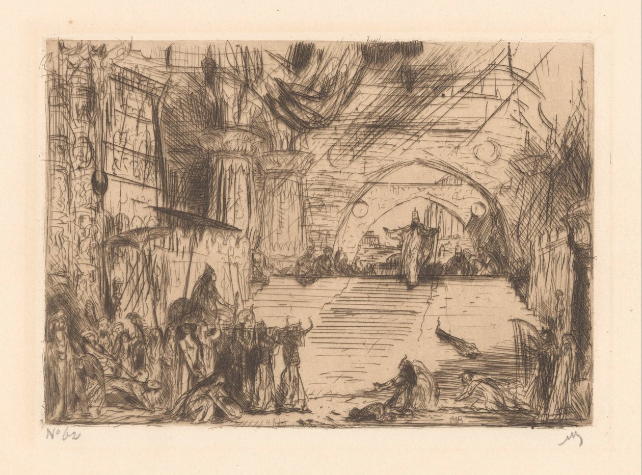 Visite de la reine de Saba - Marius Bauer (signed by artist)