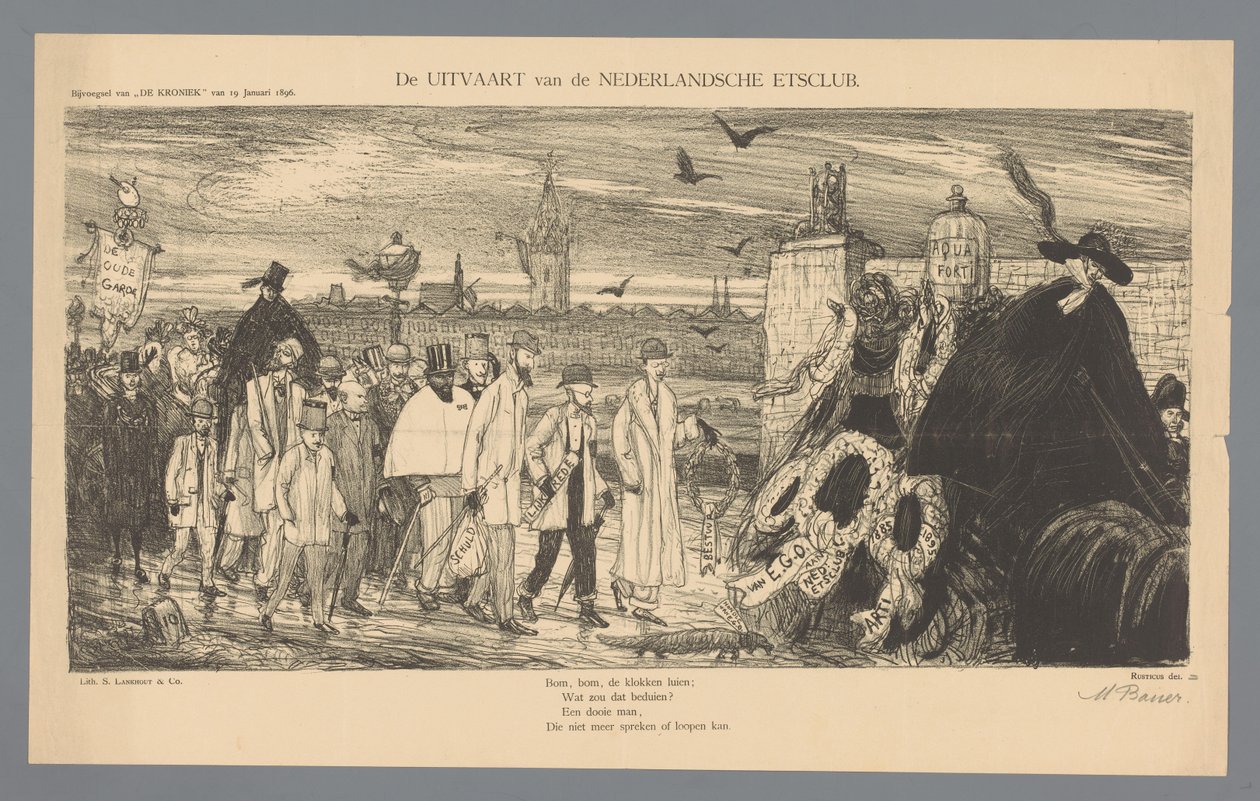Les funérailles du Club de gravure néerlandais - Marius Bauer
