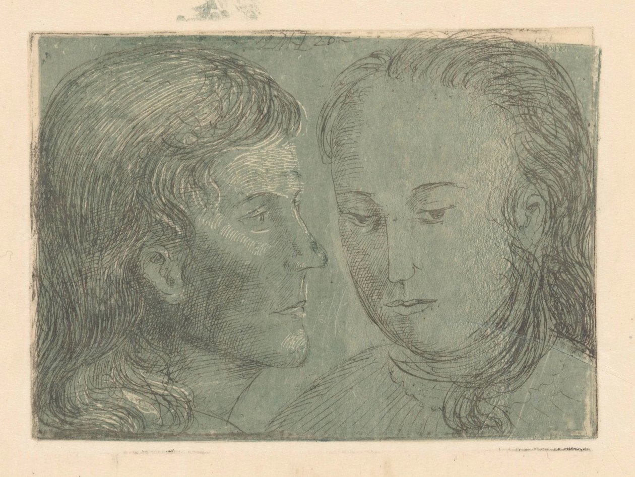 Jeune homme de profil et femme - Marius Holleman