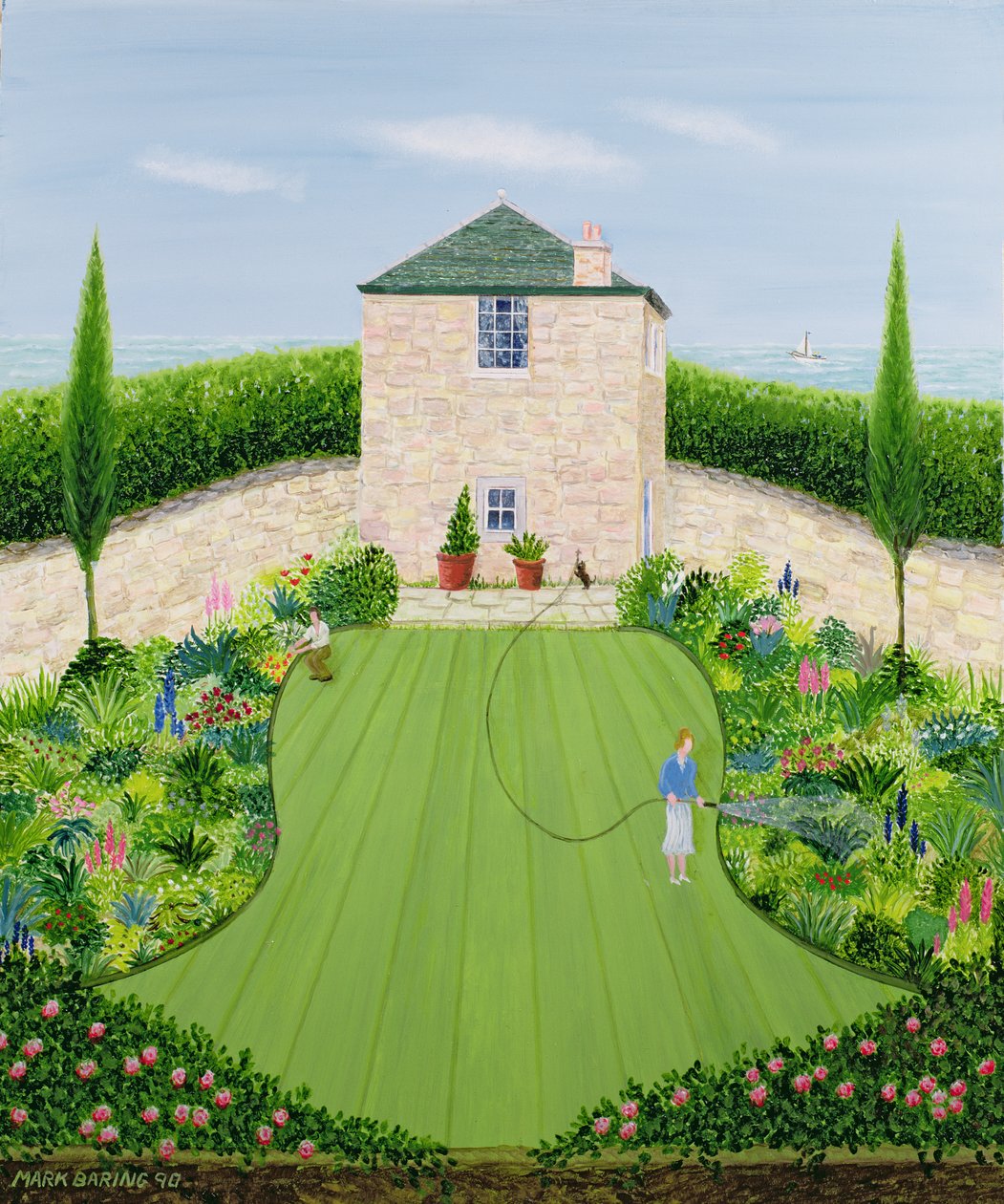 Jardin au bord de la mer | Mark Baring | Estampe d'art