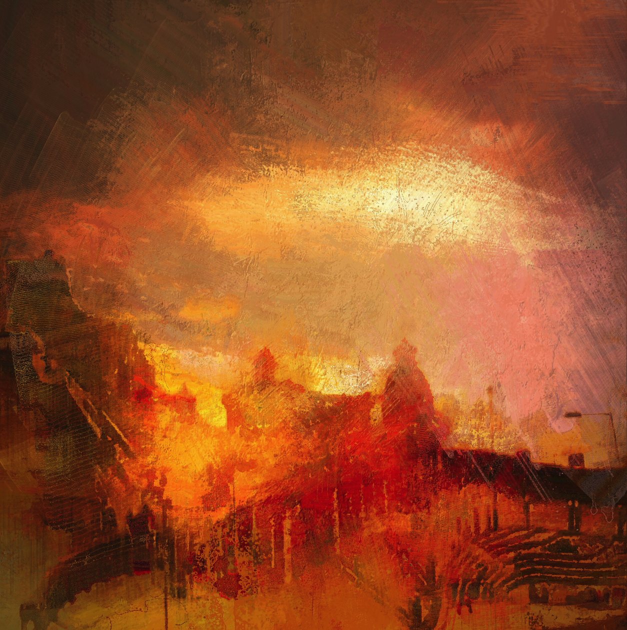 Cromer Pier, Norfolk - coucher de soleil (mixed media) - Mark Gordon