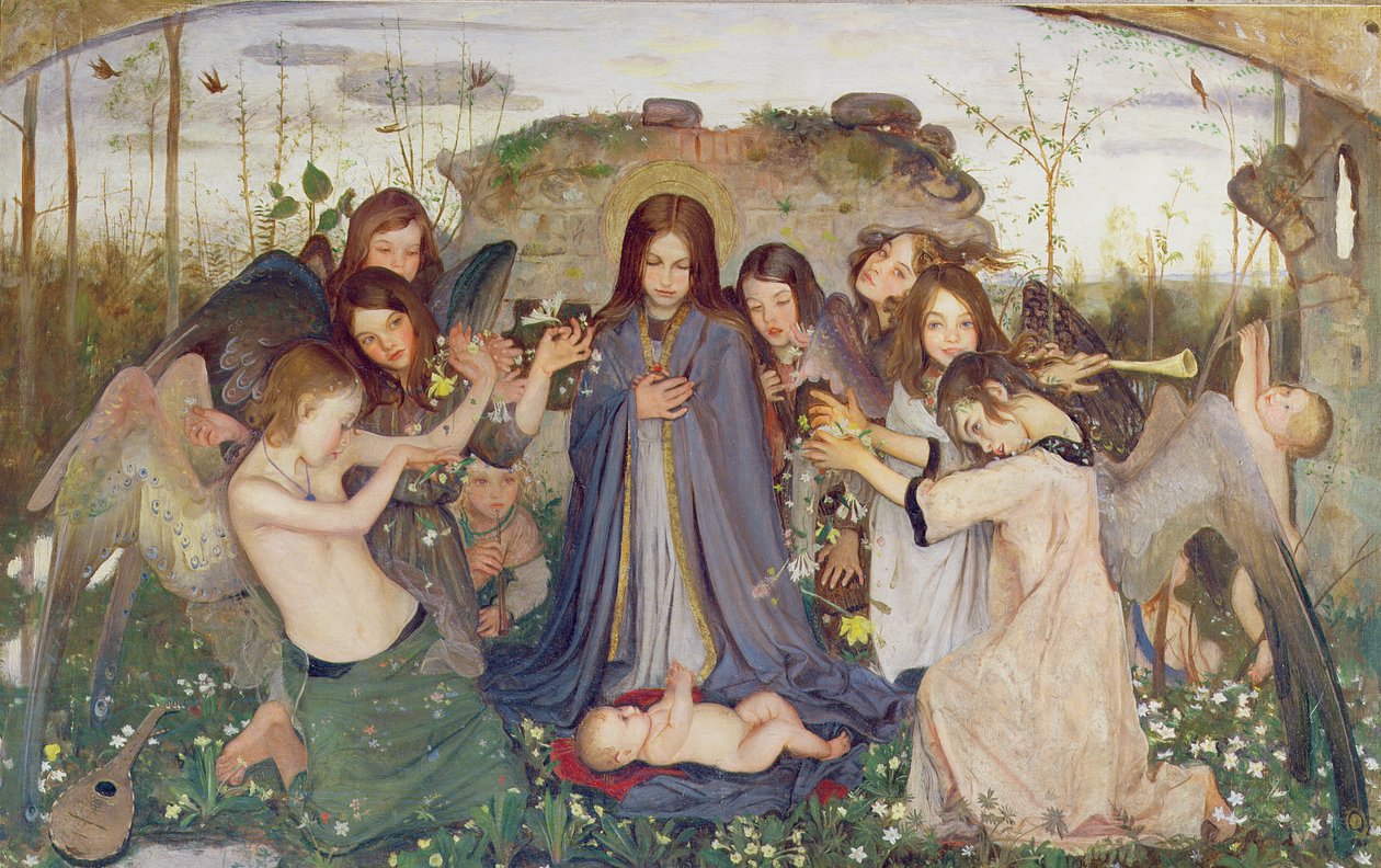 Madone et Enfant avec des anges, vers 1925 - Mark Lancelot Symons