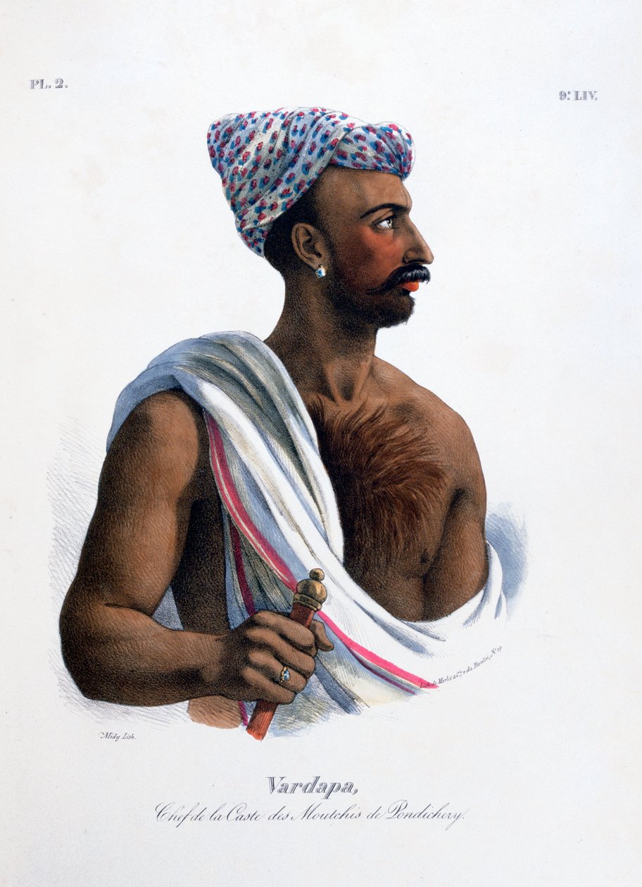 Chef de la caste à Pondichéry, Inde - Marlet et Cie
