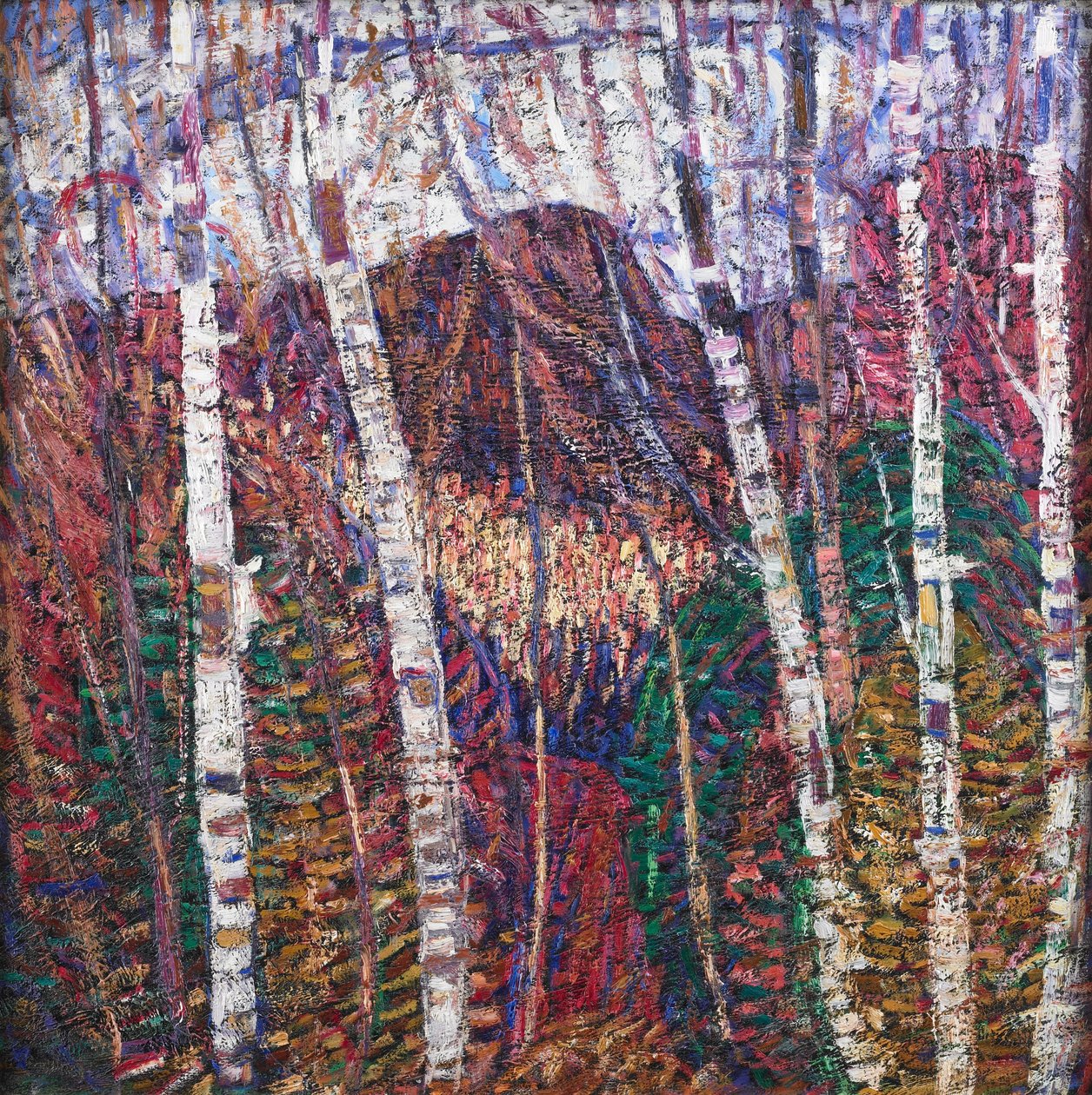 Bouleaux blancs, vers 1908 (huile sur toile) - Marsden Hartley